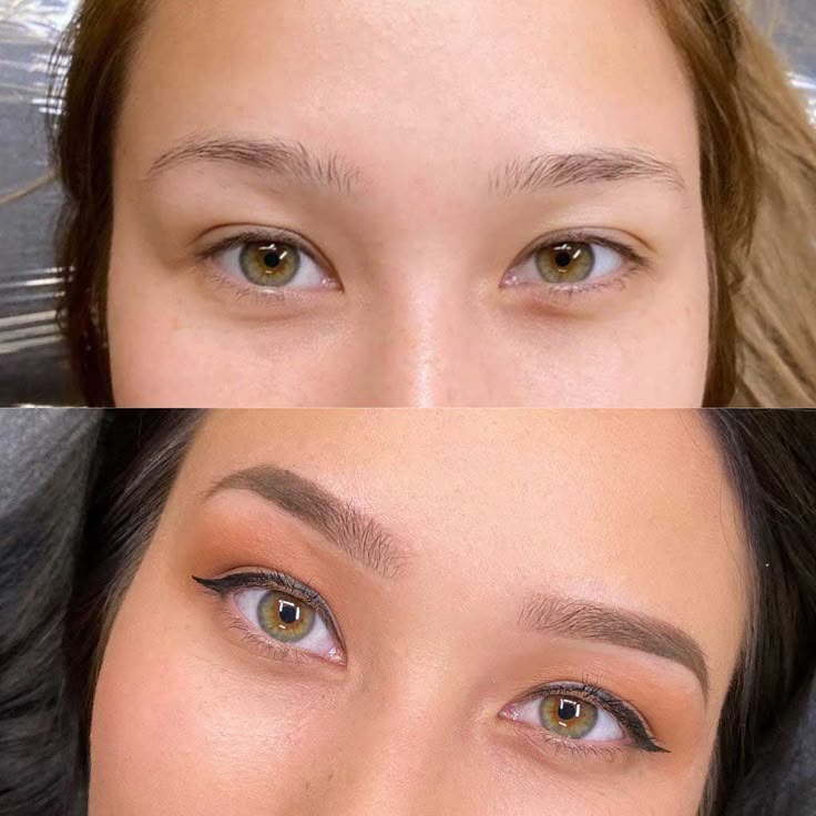 Ombre brows med gradert farge fra lys front til mørkere hale, Eternal Sign Fredrikstad